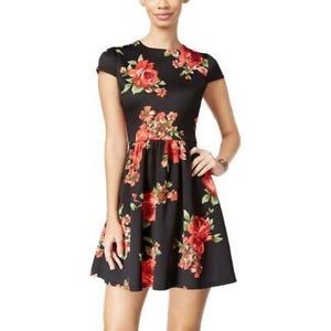 Womens Floral Scuba Mini Dress B Darlin